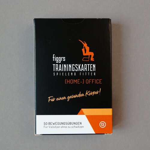 Figgrs Schwarz-Orangene Trainingskarten &0 Übungen für das (Home-) Office, Für einen gesunden Körper