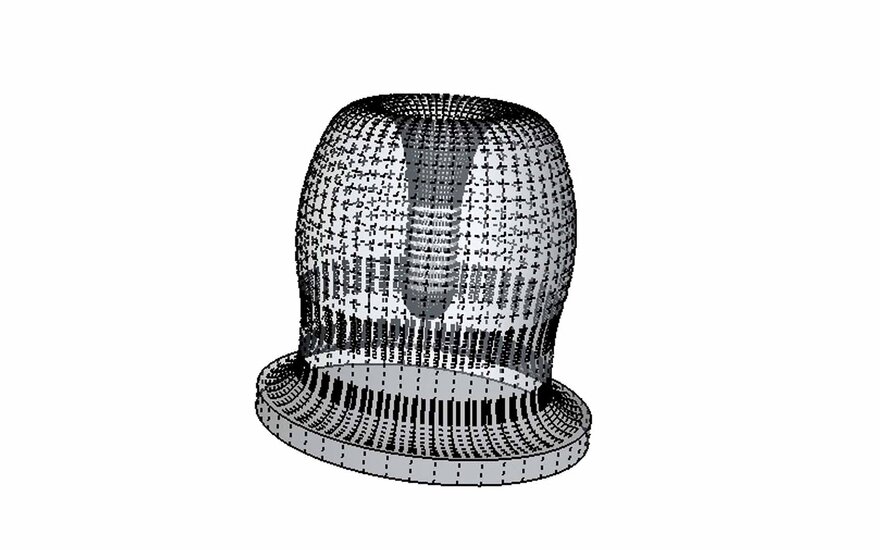 Digital erstelltes Design für das 3D-Modell des Muttermundes