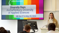 woman welcomes students on Diversity Days