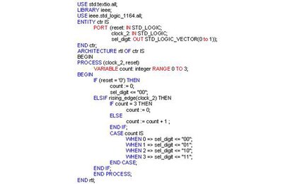 VHDL-Code auf Register-Transfer-Ebene.